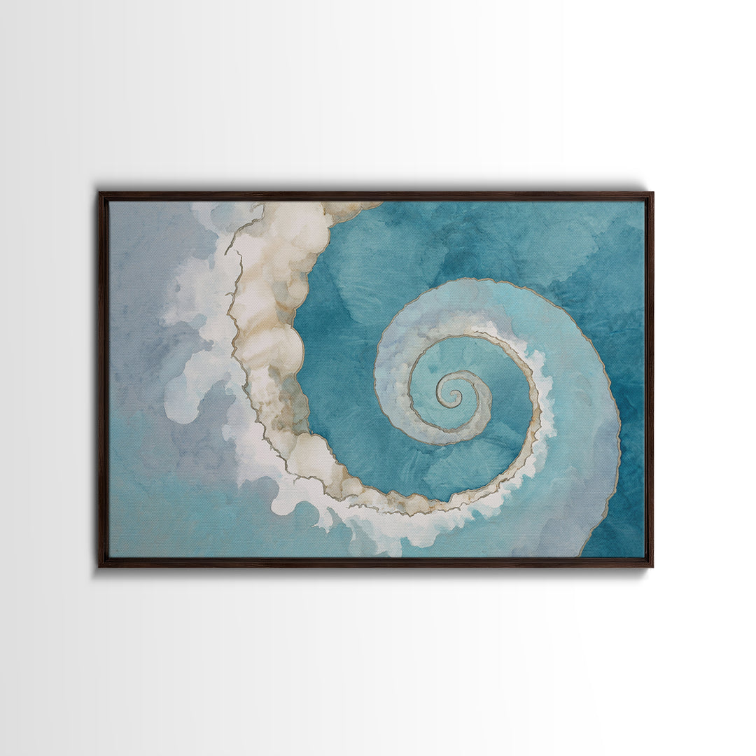 Abstract Healing Spiral Framed Canvas Print, Medical Office Art, Office Decor, Abstract Art, Calm, Medical Office Decor, MOA-3x2-91