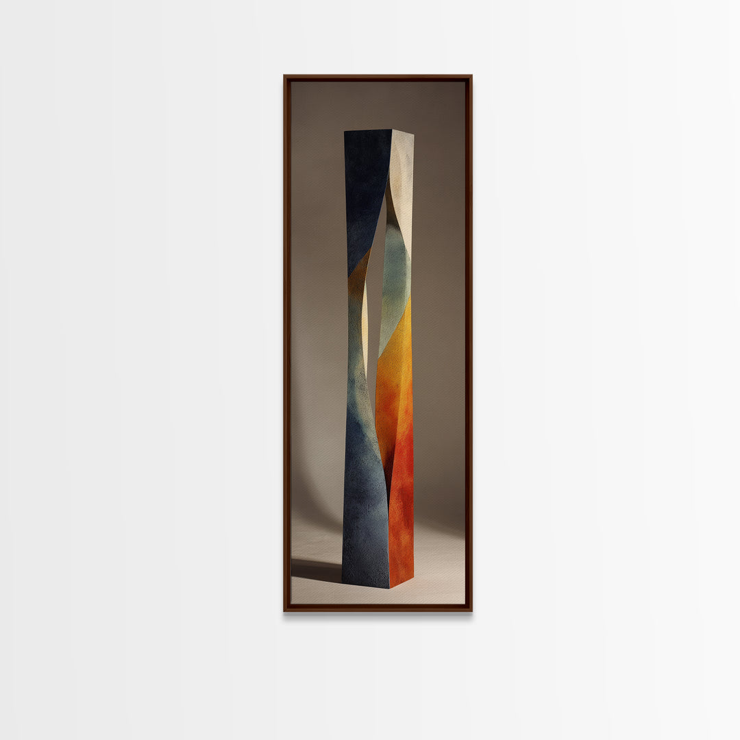 Minimal Sculpture Shapes Painted Framed Canvas Print, Modern Art, Luxury Decor, Living Room Decor, Modern, Digital Art, MOD-1x3-20