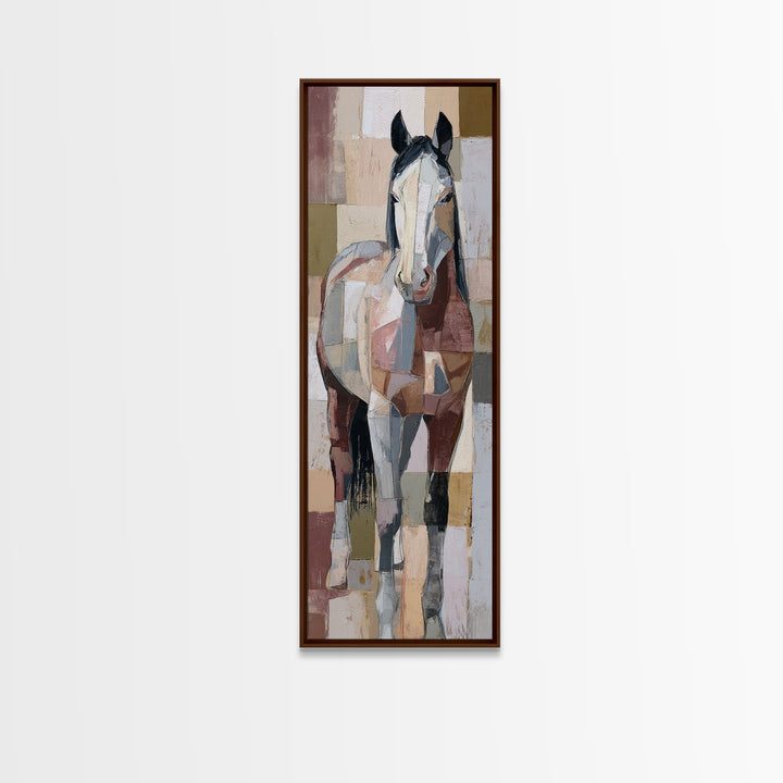Contemporary Horse Portrait Canvas Print, Modern Art, Wall Decor, Living Room Decor, Oil Painting, Modern, Digital Print, MOD-1x3-27
