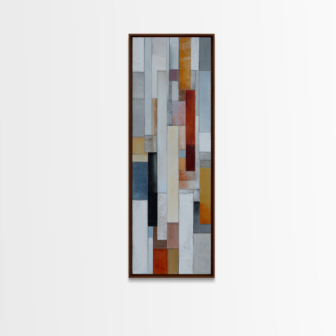 Urban Window Grid Transformed into Abstraction Canvas Print, Modern Art, Wall Art, Living Room Decor, Abstract Art, Modern, MOD-1x3-48