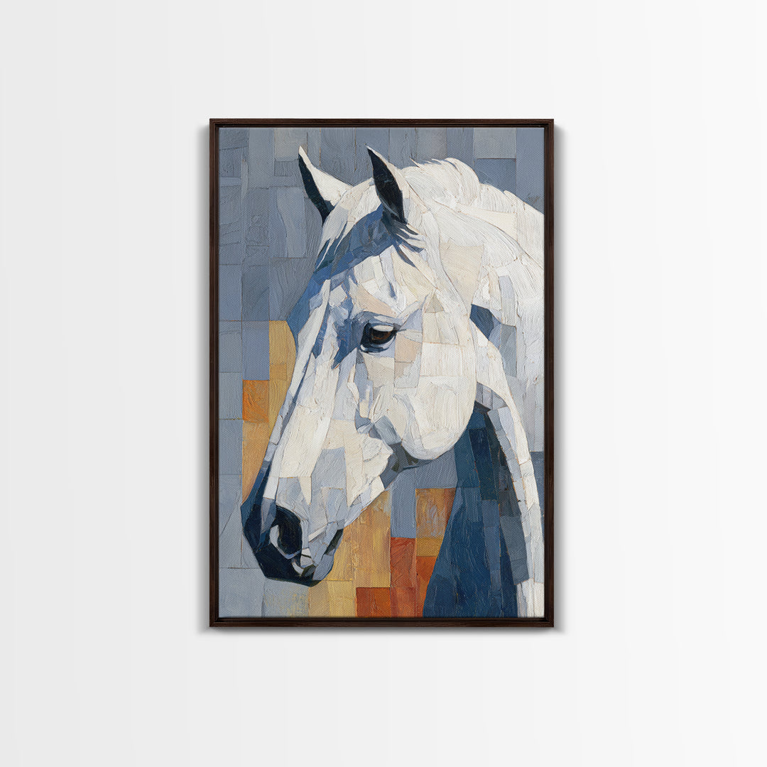 Contemporary Horse Portrait Canvas Print, Modern Art, Art Print, Living Room Decor, Fine Art, Modern, Printable Wall Art, MOD-2x3-23
