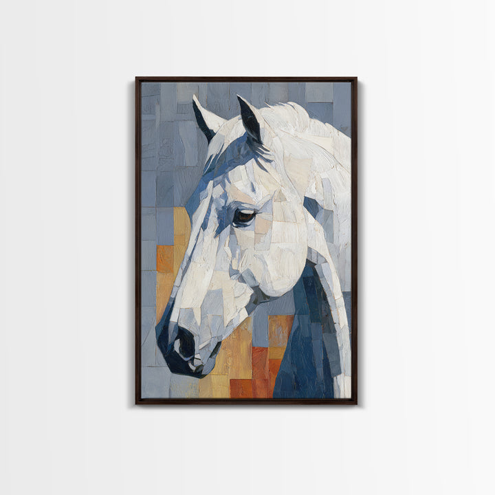 Contemporary Horse Portrait Canvas Print, Modern Art, Art Print, Living Room Decor, Fine Art, Modern, Printable Wall Art, MOD-2x3-23