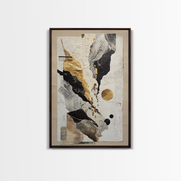 Abstract Circular Forms Framed Canvas Print, Modern Art, Room Decor, Living Room Decor, Fine Art, Modern, Mid Century Modern, MOD-2x3-51