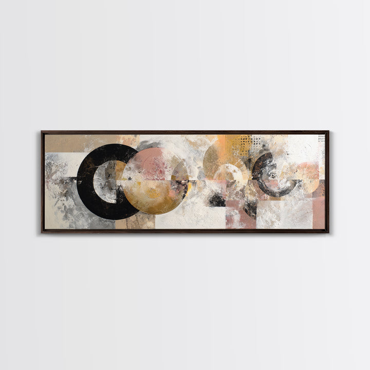 Abstract Circular Forms Canvas Print, Modern Art, Above Bed Decor, Living Room Decor, Abstract Art, Modern, Textured Painting, MOD-3x1-11