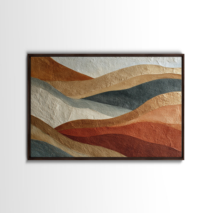 Modern Coastal Landscape Canvas Print, Modern Art, Mid Century Modern, Living Room Decor, Fine Art, Modern, Boho Wall Decor, MOD-3x2-22