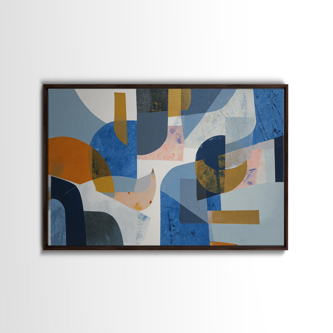 Bold Abstract Composition Framed Canvas Print, Modern Art, Gallery Decor, Living Room Decor, Abstract Art, Modern, MOD-3x2-77