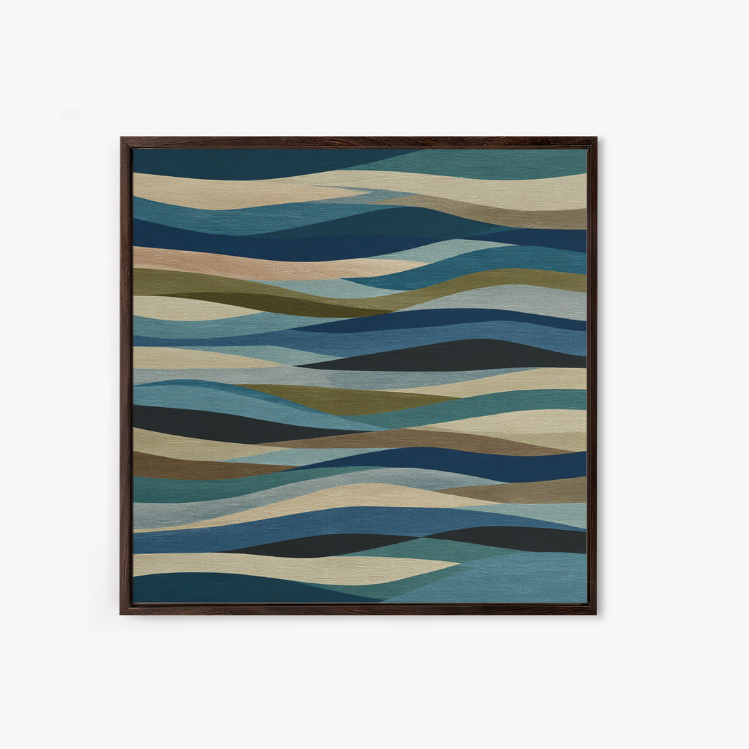 All Blue Ocean Abstraction Canvas Print, Monochrome Art, Neutral Decor, Living Room Decor, Fine Art, Mono, Home Decor, MON-1x1-49