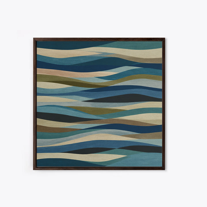 All Blue Ocean Abstraction Canvas Print, Monochrome Art, Neutral Decor, Living Room Decor, Fine Art, Mono, Home Decor, MON-1x1-49