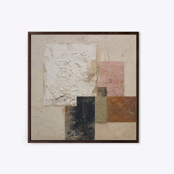 Ivory White Plaster Texture Composition Canvas Print, Monochrome Art, Room Decor, Living Room Decor, Mono, Mid Century Modern, MON-1x1-77