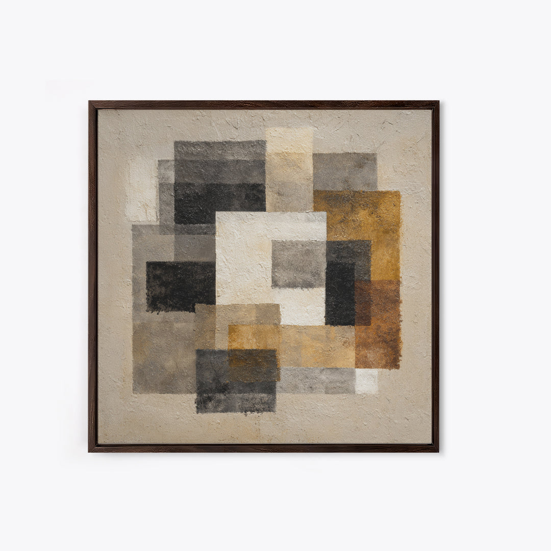 Black Ink Abstract Framed Canvas Print, Monochrome Art, Gallery Decor, Living Room Decor, Abstract Art, Mono, Contemporary Art, MON-1x1-78