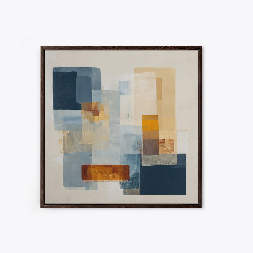 Cream on Cream Minimalist Forms Canvas Print, Monochrome Art, Moody Wall Art, Living Room Decor, Fine Art, Mono, MON-1x1-94