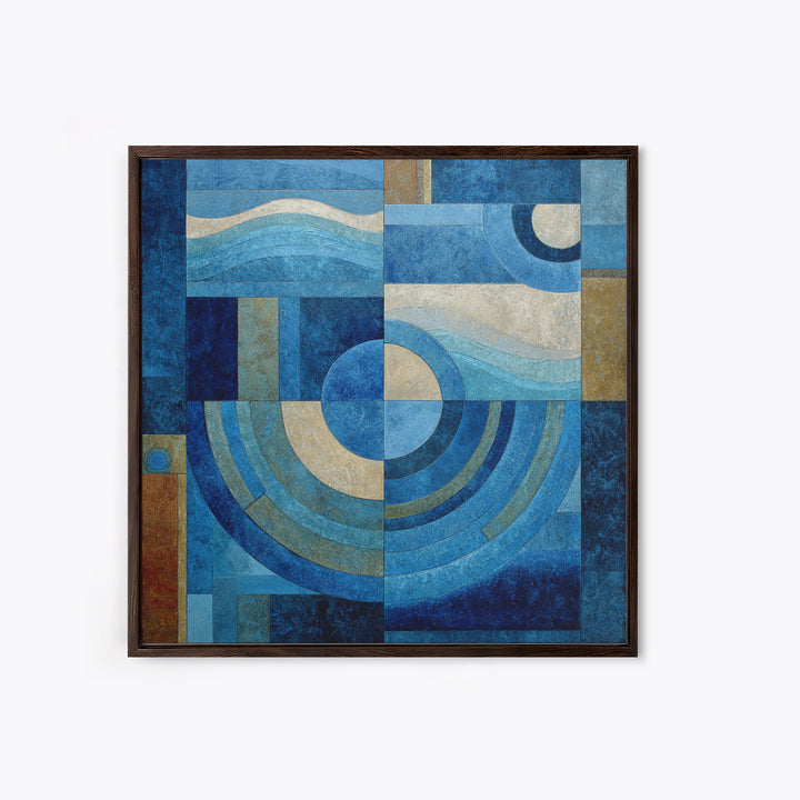 All Blue Ocean Abstraction Canvas Print, Monochrome Art, Wall Art, Living Room Decor, Mono, Abstract Art, Bedroom Decor, MON-1x1-97