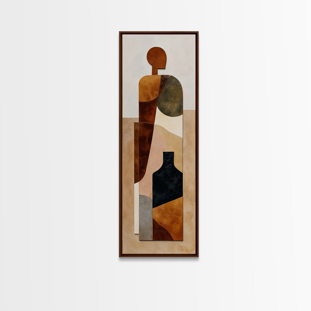 Brown Leather and Whiskey Still Life Canvas Print, Monochrome Art, Abstract Art, Living Room Decor, Mono, Bedroom Wall Art, MON-1x3-11