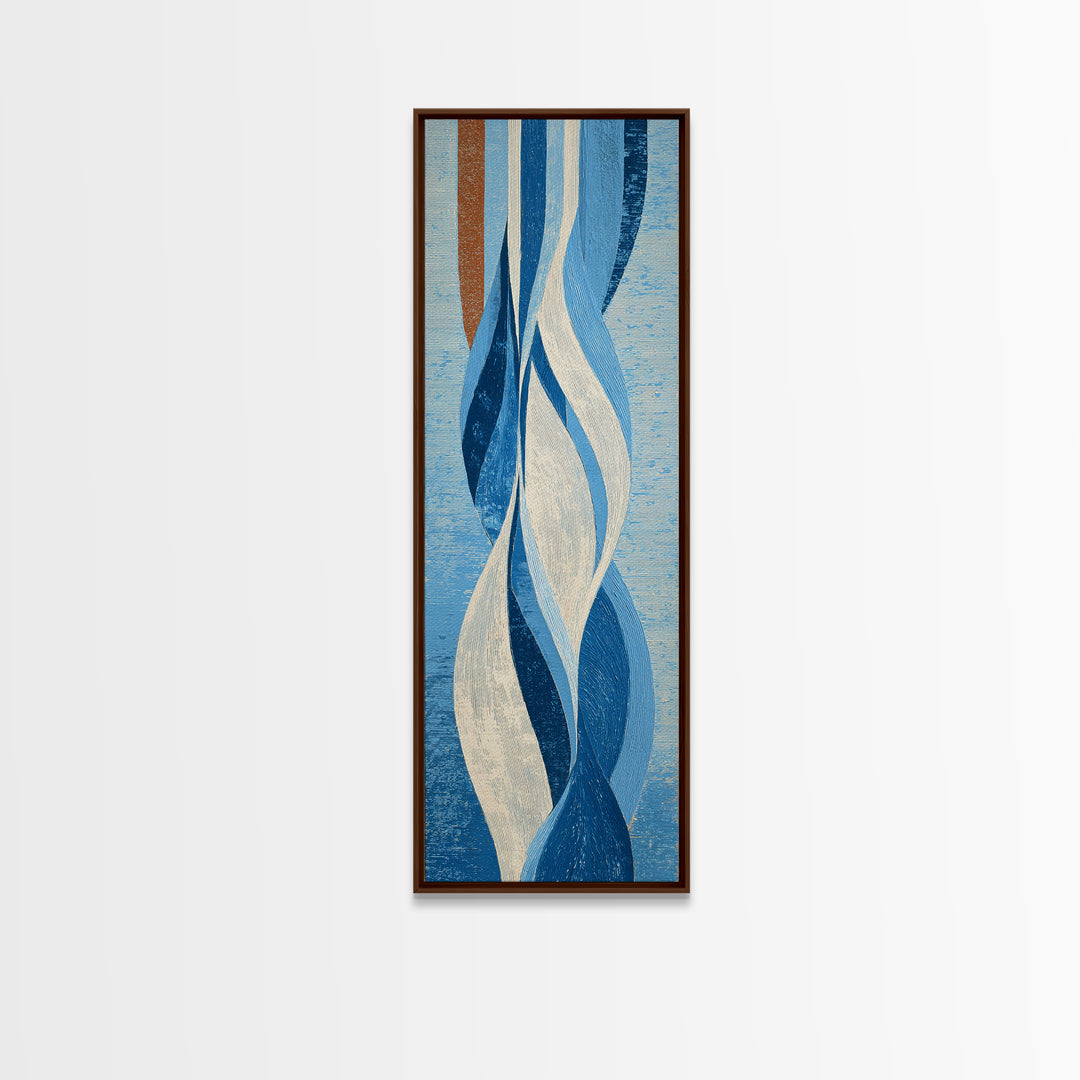 All Blue Ocean Abstraction Canvas Print, Monochrome Art, Fine Art Print, Living Room Decor, Oil Painting, Mono, Digital Prints, MON-1x3-13