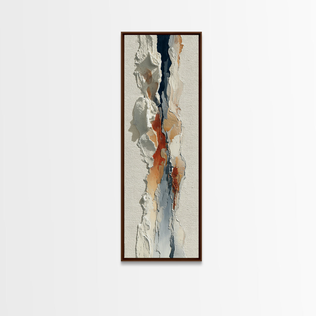 Ivory White Plaster Texture Composition Canvas Print, Monochrome Art, Room Decor, Living Room Decor, Mono, Mid Century Modern, MON-1x3-17