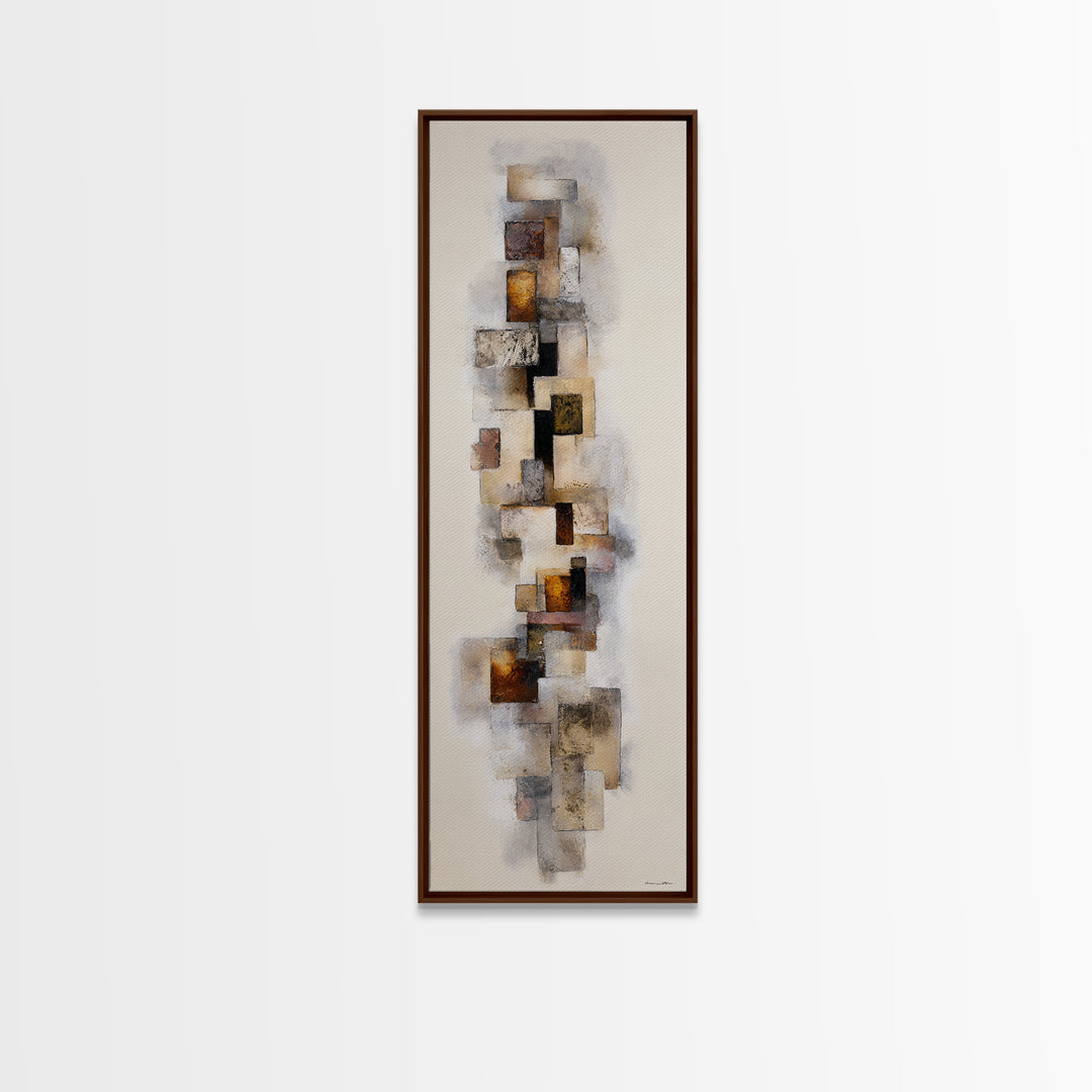 Black Ink Abstract Canvas Print, Monochrome Art, Wallpaper Mural, Living Room Decor, Fine Art, Mono, Textured Painting, MON-1x3-18