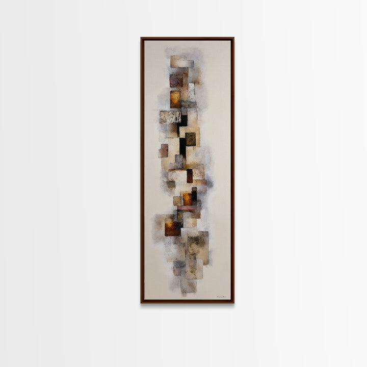 Black Ink Abstract Canvas Print, Monochrome Art, Wallpaper Mural, Living Room Decor, Fine Art, Mono, Textured Painting, MON-1x3-18