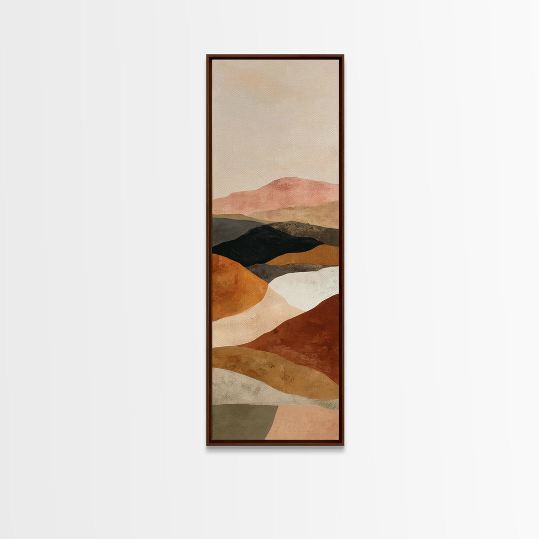 Warm Brown Desert Landscape Canvas Print, Monochrome Art, Gallery Decor, Living Room Decor, Fine Art, Mono, Contemporary Art, MON-1x3-21
