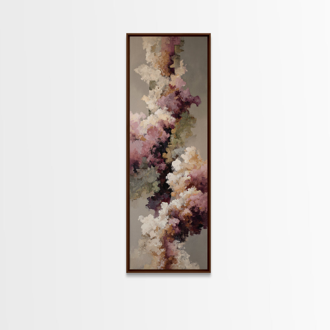 All Pink Cloudscape Framed Canvas Print, Monochrome Art, Luxury Decor, Living Room Decor, Fine Art, Mono, Printable Wall Art, MON-1x3-24