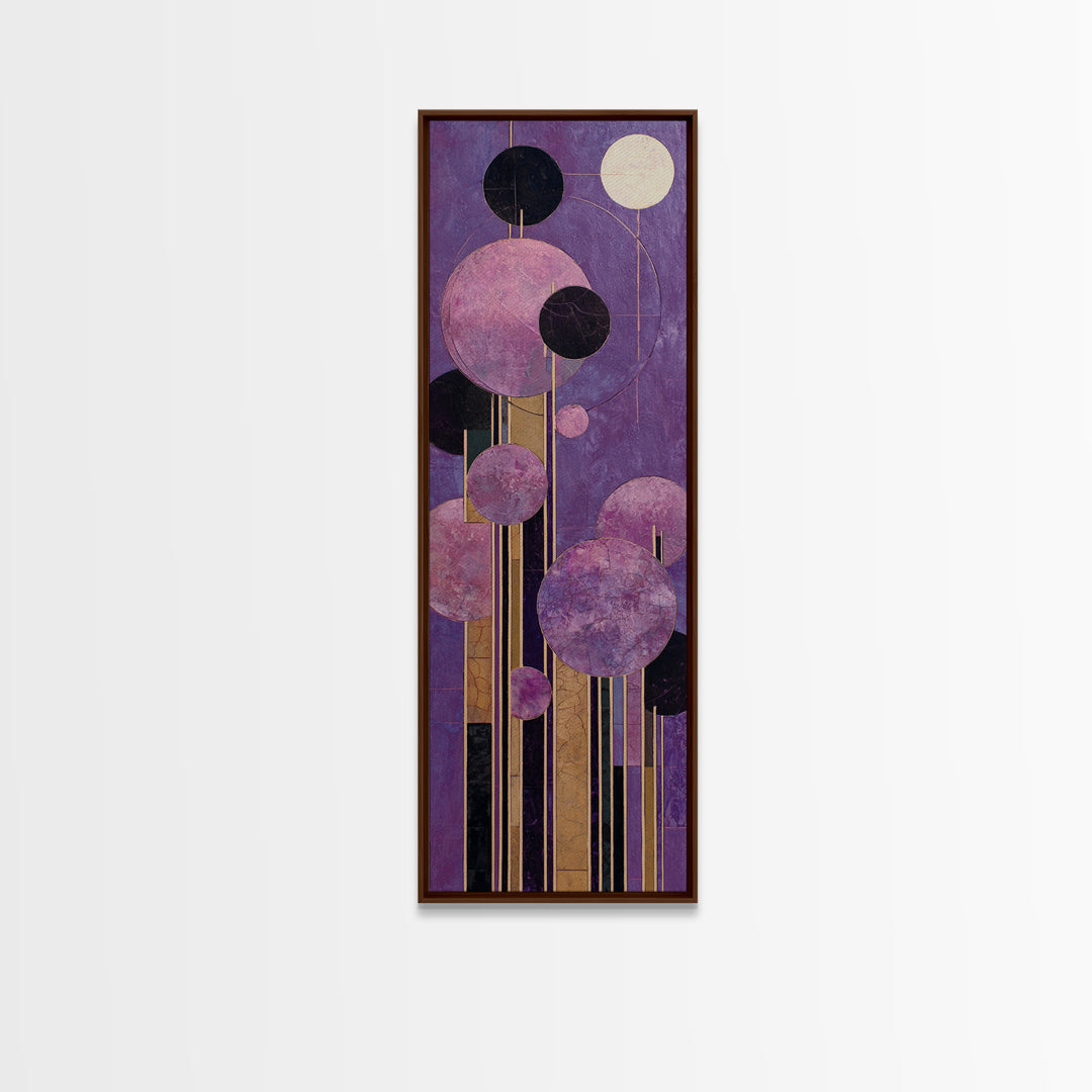 Purple Night Sky Canvas Print, Monochrome Art, Living Room Decor, Oil Painting, Mono, Apartment Decor, Printable Art, MON-1x3-27