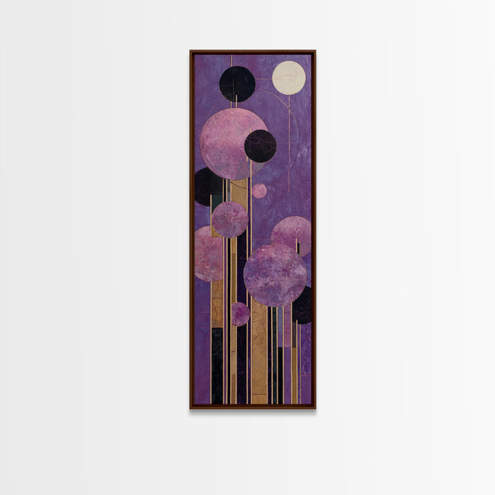 Purple Night Sky Canvas Print, Monochrome Art, Living Room Decor, Oil Painting, Mono, Apartment Decor, Printable Art, MON-1x3-27