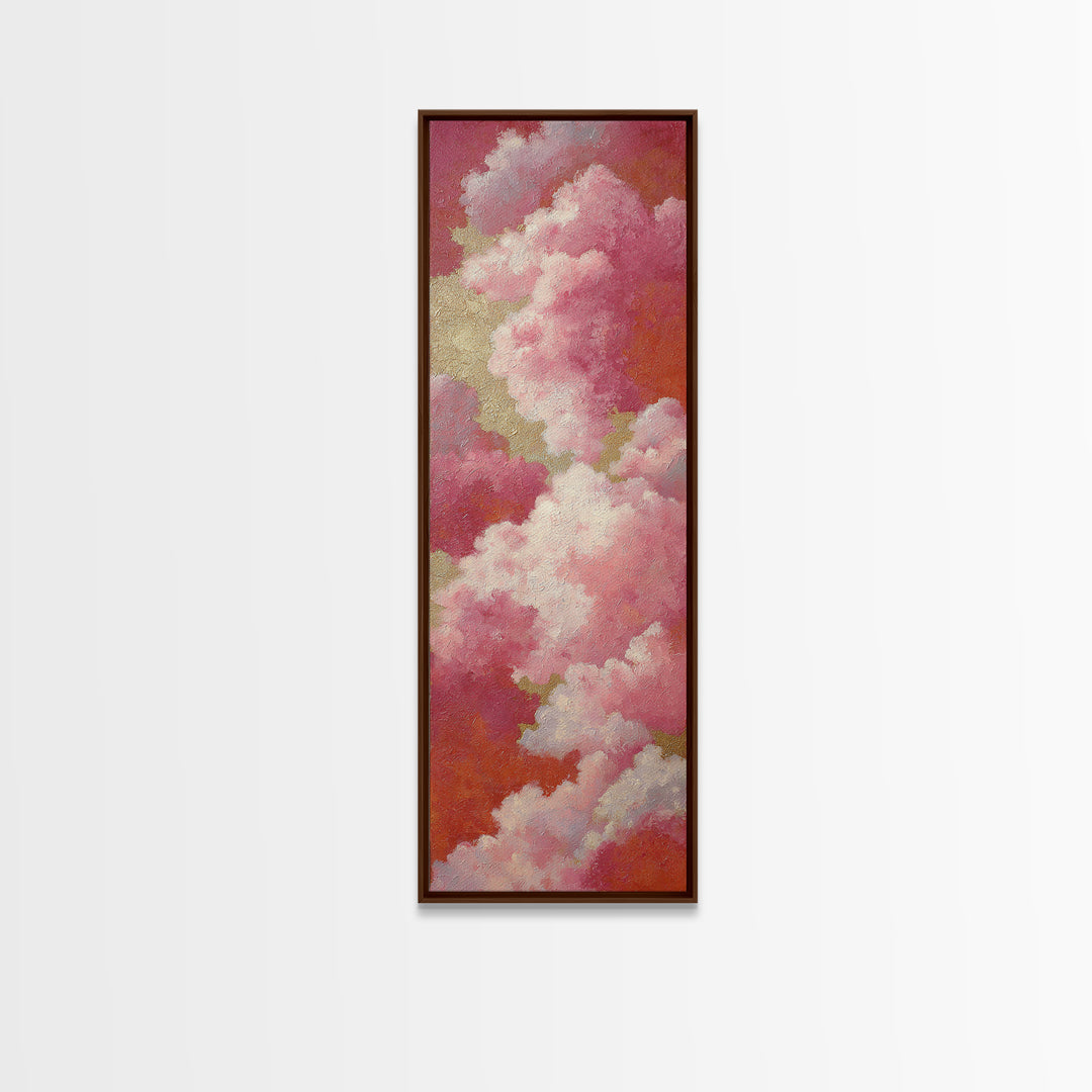 All Pink Cloudscape Canvas Print, Monochrome Art, Original Art, Living Room Decor, Fine Art, Mono, Bird Art, Bedroom Wall Art, MON-1x3-72