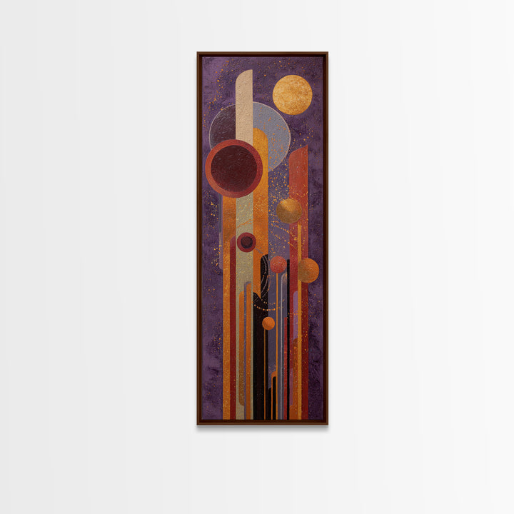 Purple Night Sky Framed Canvas Print, Monochrome Art, Dopamine Decor, Living Room Decor, Fine Art, Mono, Modern Decor, MON-1x3-75