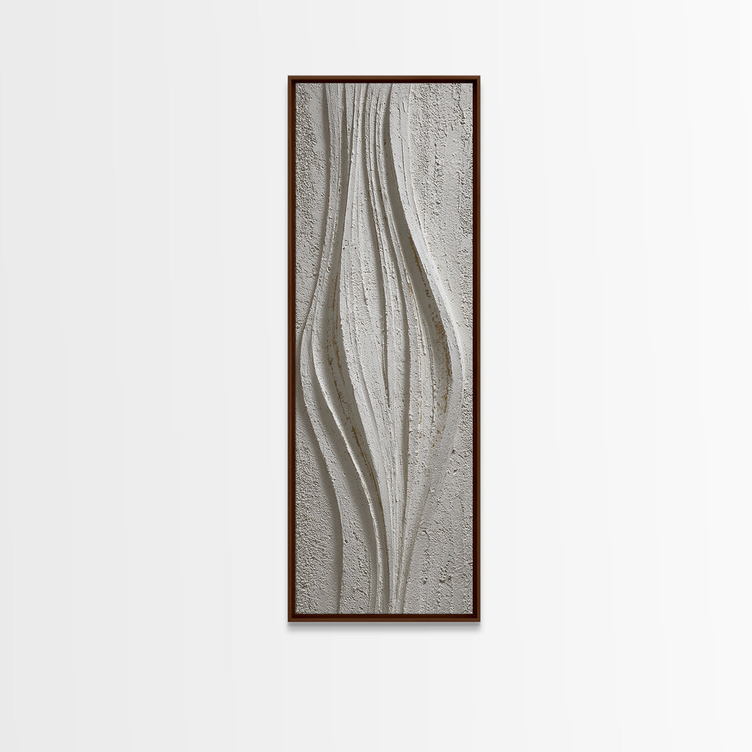 Ivory White Plaster Texture Composition Canvas Print, Monochrome Art, Boho Wall Art, Living Room Decor, Fine Art, Mono, MON-1x3-89