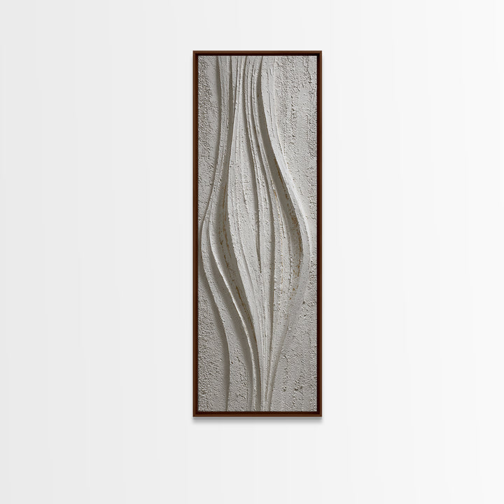 Ivory White Plaster Texture Composition Canvas Print, Monochrome Art, Boho Wall Art, Living Room Decor, Fine Art, Mono, MON-1x3-89