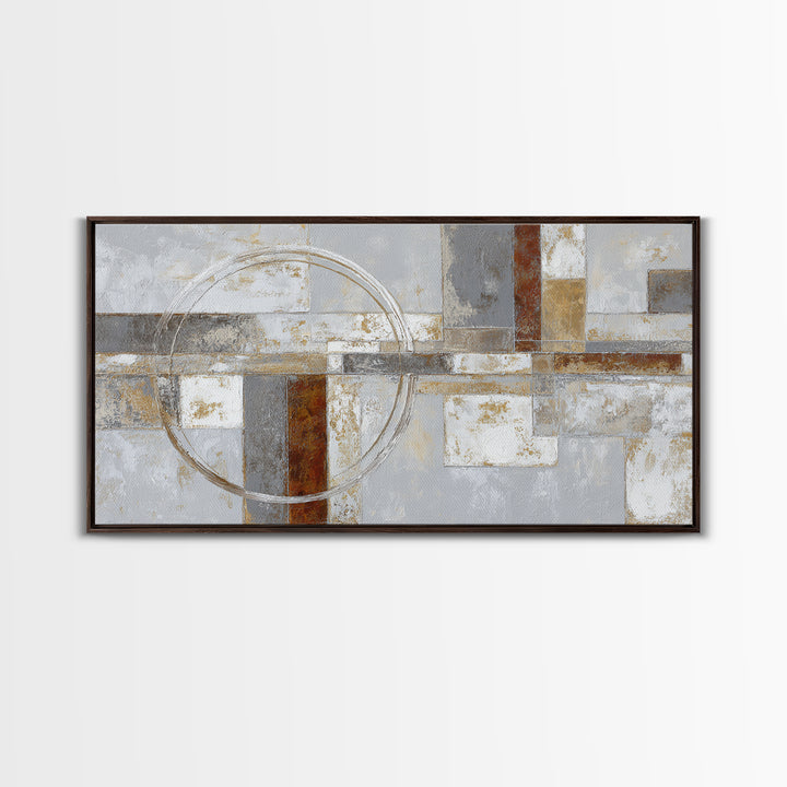 Silver Ocean Moonlight Scene Framed Canvas Print, Monochrome Art, Dopamine Decor, Living Room Decor, Mono, Modern Decor, MON-2x1-87