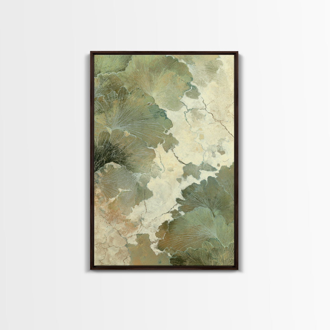 Gold Tonal Sunburst Medallion Framed Canvas Print, Monochrome Art, Textured Painting, Living Room Decor, Fine Art, Mono, MON-2x3-22