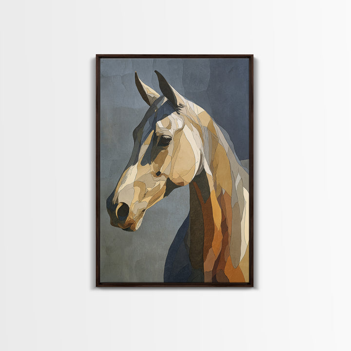 Sepia Horse Portrait Canvas Print, Monochrome Art, Art Print, Living Room Decor, Mono, Printable Art, Dark Academia Decor, MON-2x3-58