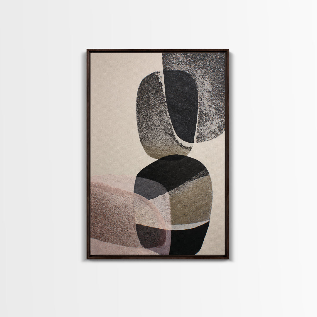 Black Ink Abstract Canvas Print, Monochrome Art, Digital Art, Living Room Decor, Fine Art, Mono, Dark Academia Decor, MON-2x3-62