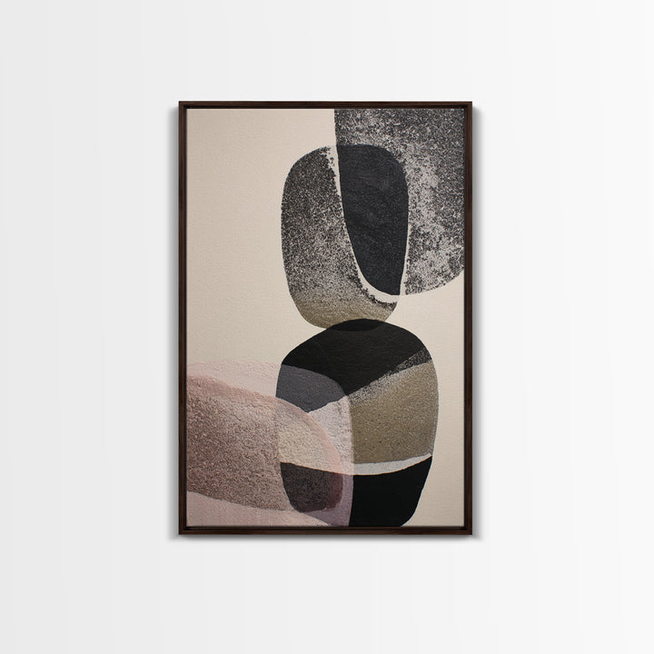 Black Ink Abstract Canvas Print, Monochrome Art, Digital Art, Living Room Decor, Fine Art, Mono, Dark Academia Decor, MON-2x3-62