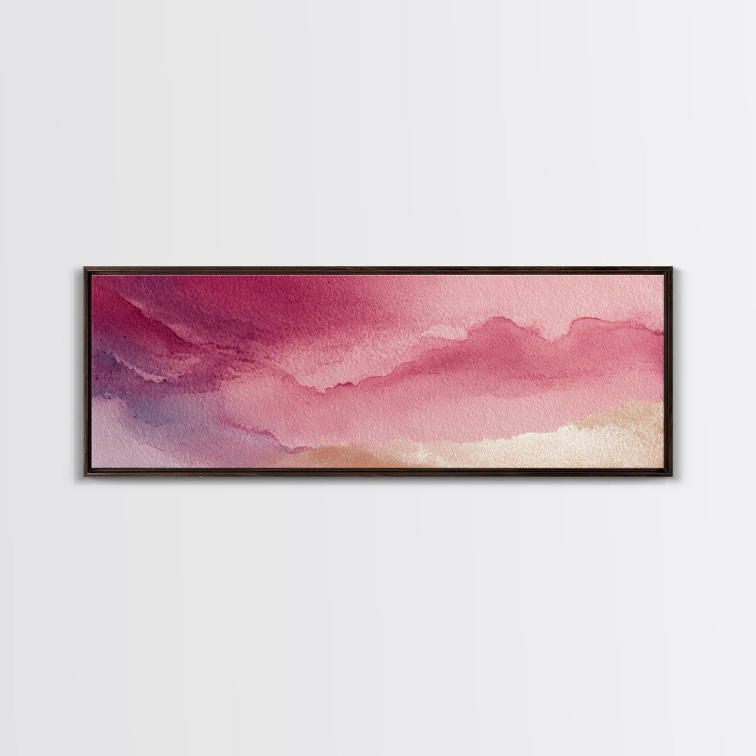 All Pink Cloudscape Canvas Print, Monochrome Art, Home Decor, Living Room Decor, Mono, Bedroom Decor, Textured Wall Art, MON-3x1-76