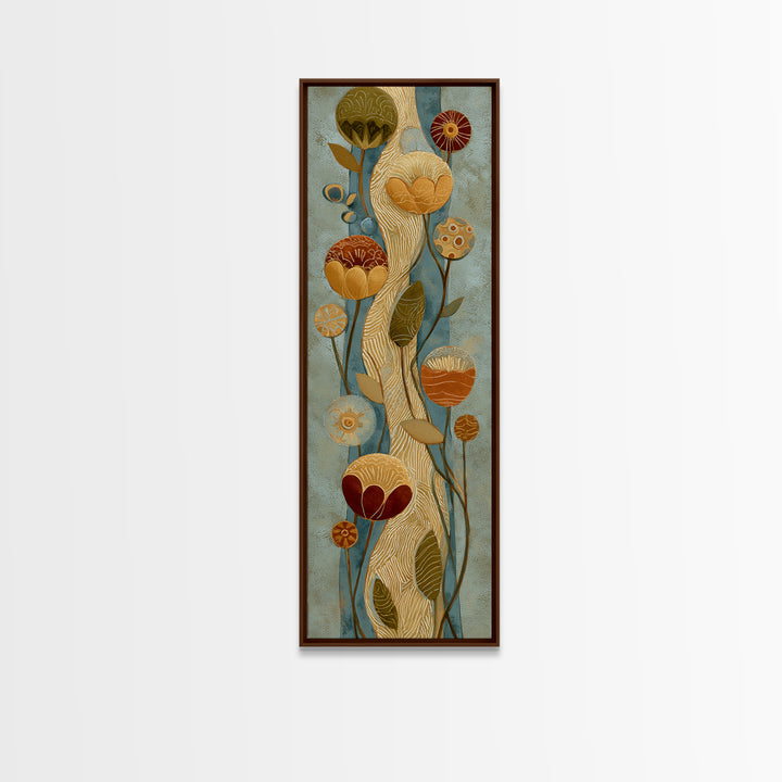 Henna Floral Ornament Pattern Canvas Print, Moroccan Art, Moroccan, Living Room Decor, Oil Painting, Marrakesh, Travel Wall Art, MOR-1x3-44