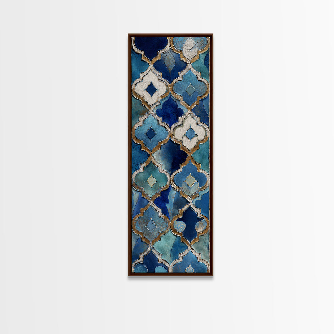 Islamic Geometric Rosette Canvas Print, Moroccan Art, Set of 3 Prints, Living Room Decor, Abstract Art, Marrakesh, Modern Rug, MOR-1x3-48