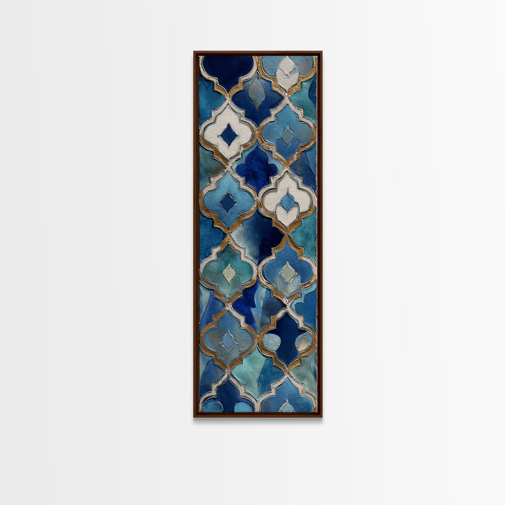 Islamic Geometric Rosette Canvas Print, Moroccan Art, Set of 3 Prints, Living Room Decor, Abstract Art, Marrakesh, Modern Rug, MOR-1x3-48