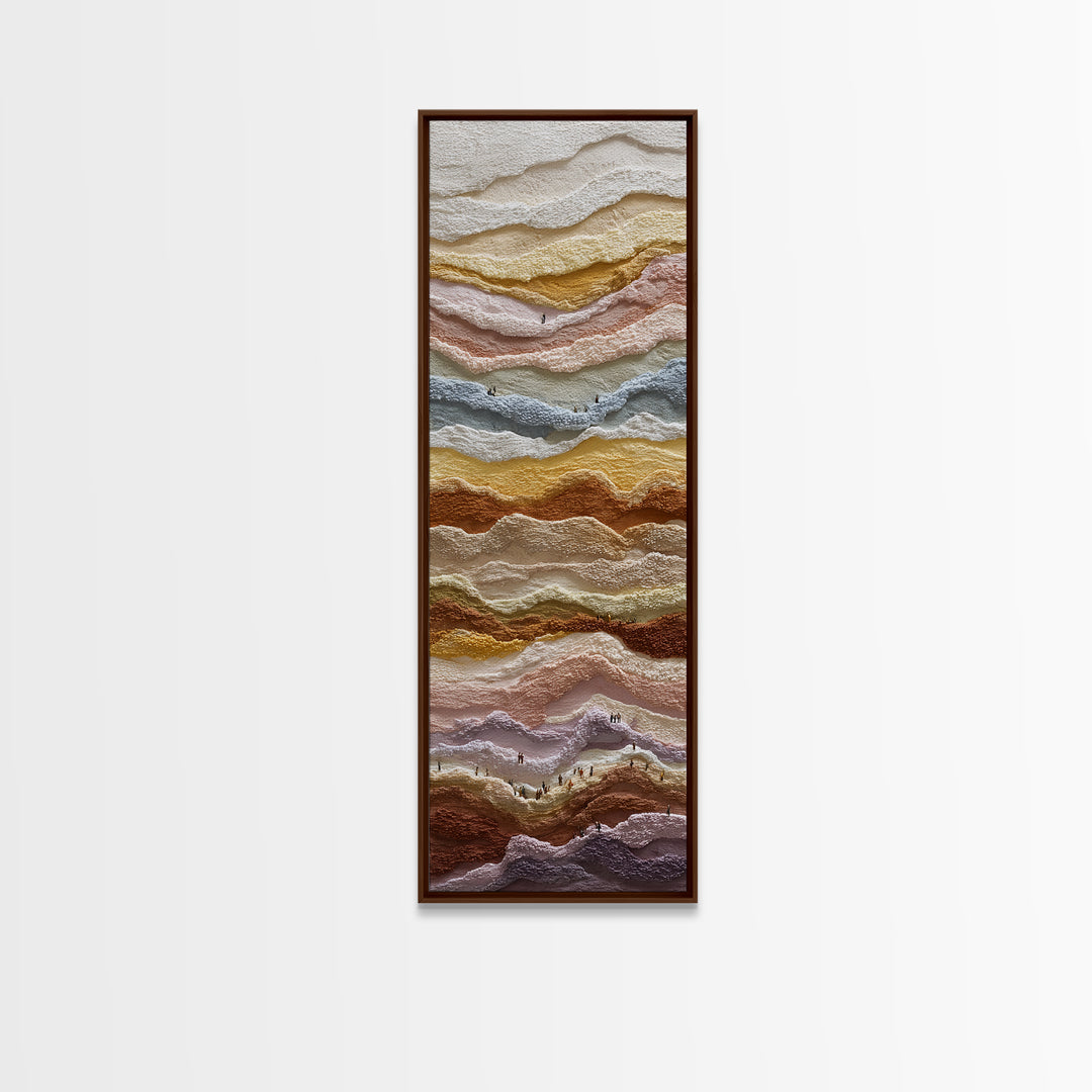 Sahara Dune Waves Framed Canvas Print, Moroccan Art, Gallery Decor, Living Room Decor, Fine Art, Marrakesh, Home Decor, MOR-1x3-80