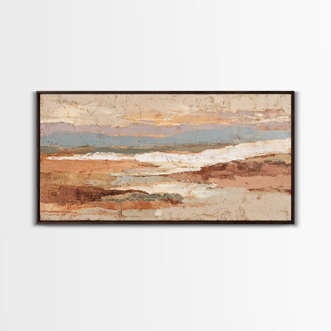 Sahara Dune Waves Framed Canvas Print, Moroccan Art, Wall Decor, Living Room Decor, Marrakesh 140, Boho Decor, Set of Prints, MOR-2x1-40