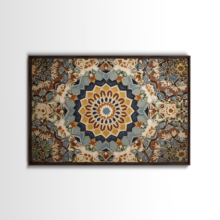 Islamic Geometric Rosette Canvas Print, Moroccan Art, Modern Decor, Living Room Decor, Abstract Art, Marrakesh, Wall Decor, MOR-3x2-16