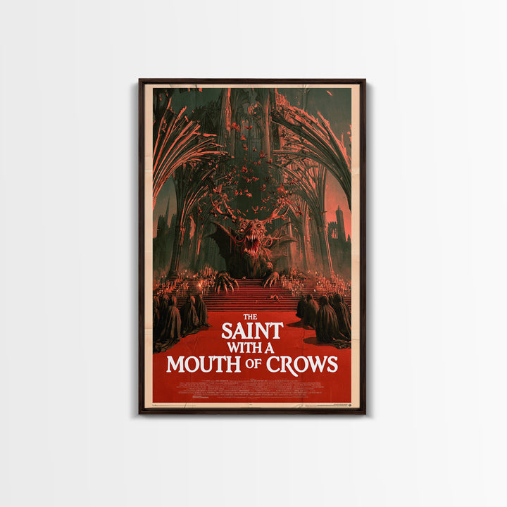 The Saint With A Mouth Of Crows, English Language Horror Movie Poster, 1960s Horror Art, Retro Horror Movie Art, Canvas Print