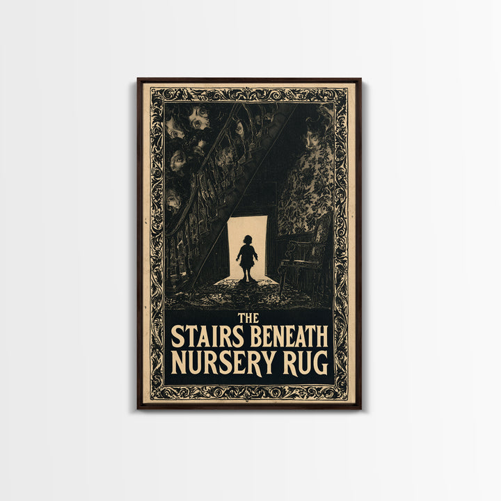 The Stairs Beneath The Nursery Rug, English Language Horror Movie Poster, Decadent Line Art, Gothic Cinema Wall Art