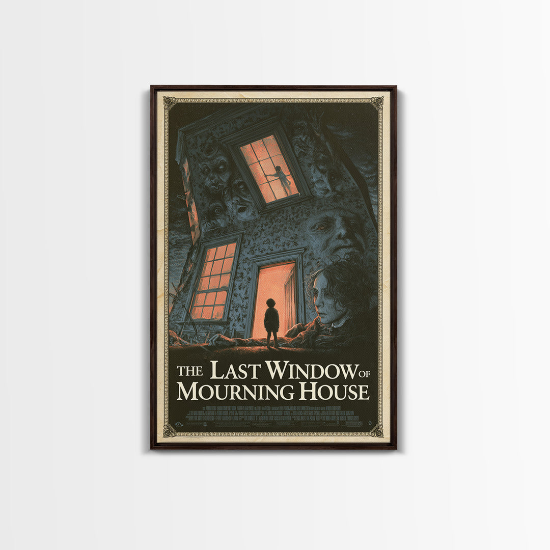 The Last Window Of Mourning House, English Language Horror Movie Poster, Gothic Nightmare Art, Classic Monster Poster