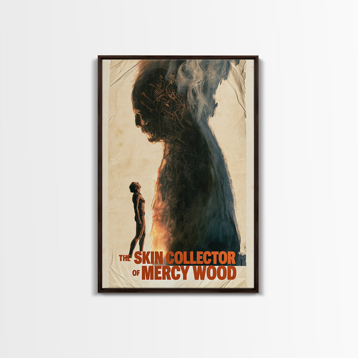 The Skin Collector Of Mercy Wood, English Language Horror Movie Poster, 1970s Horror Art, Cult Horror Poster, Canvas Print