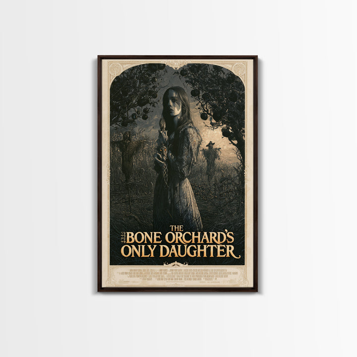The Bone Orchard'S Only Daughter, English Language Horror Movie Poster, Stained Glass Gothic Art, Gothic Cinema Wall Art, Horror Wall Decor