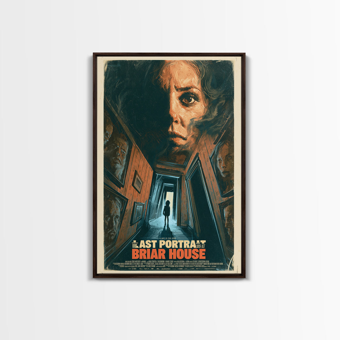 The Last Portrait Hung At Briar House, English Language Horror Movie Poster, Dark Romantic Horror Art, Cult Horror Poster, Canvas Print