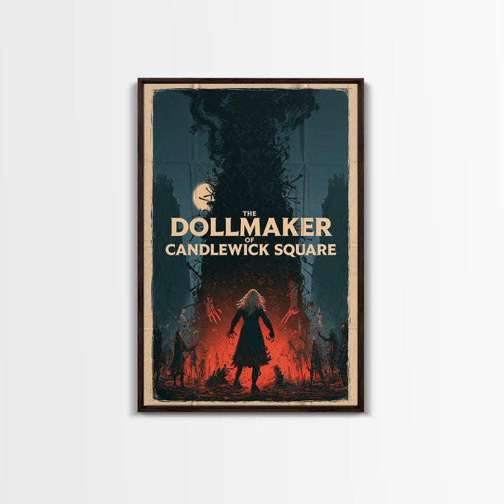 The Dollmaker Of Candlewick Square, English Language Horror Movie Poster, Giallo Horror Art, Classic Monster Poster, Canvas Print