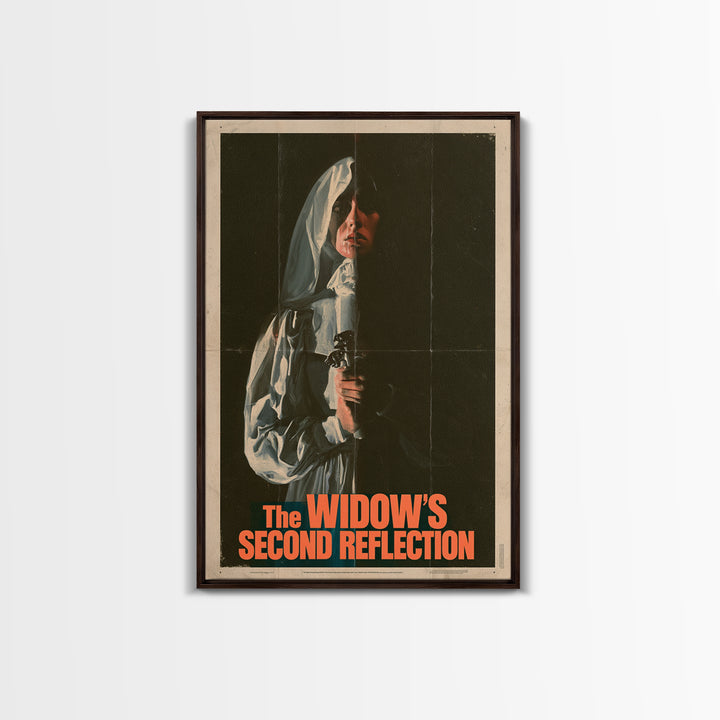 The Widow'S Second Reflection, English Language Horror Movie Poster, 1970s Horror Art, Classic Monster Poster, Canvas Print