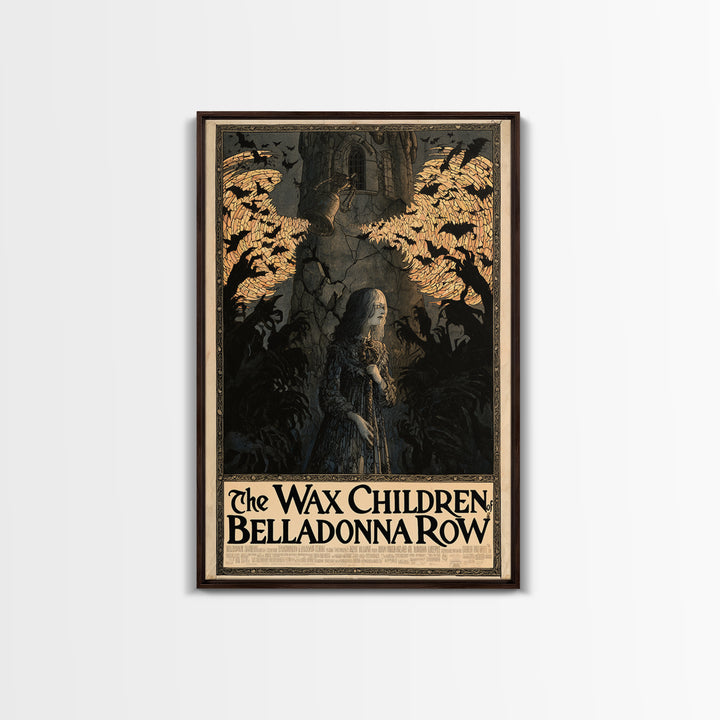 The Wax Children Of Belladonna Row, English Language Horror Movie Poster, Stained Glass Gothic Art, Gothic Cinema Wall Art, Canvas Print